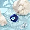 Handmade Evil Eye Lampwork Pendant Keychains KEYC-JKC00982-2