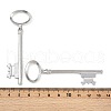 Tibetan Style Alloy Skeleton Key Large Pendants TIBEP-S105-P-RS-3