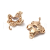 Brass Micro Pave Cubic Zirconia Connector Charms KK-Z103-10KCG-01-3