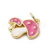 Brass Enamel Pendants KK-Q098-15G-02C-2