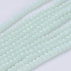 Opaque Solid Color Glass Bead Strands GLAA-F076-A11-1