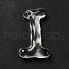 Transparent Resin Alphabet Pendants RESI-C028-02I-2