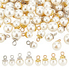 ARRICRAFT 80Pcs 8 Style ABS Plastic Imitation Pearl Pendants FIND-AR0004-15-1