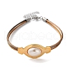 304 Stainless Steel Multi-strand Bracelets BJEW-A036-07G-4