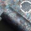 Flower Pattern Imitation Leather Fabrics PW-WGB593C-11-1