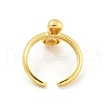 Brass Letter Open Cuff Rings for Women RJEW-G313-01I-G-3