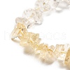Natural Quartz Crystal & Citrine Beads Strands G-L610-A31-01-4
