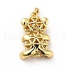 Brass Micro Pave Cubic Zirconia Pendants KK-H433-18G-2