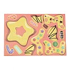 8Pcs Donut Cute PVC Adhesive Stickers Set STIC-Q003-03-3