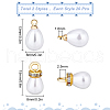 SUNNYCLUE 40Pcs 2 Style ABS Plastic Imitation Pearl Charms KK-SC0002-89-2