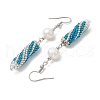 Mother's Day Jewellery Natural Pearl Dangle Earrings EJEW-MZ00307-4