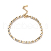 PVD Vacuum Plating 201 Stainless Steel Round Beaded Bracelet for Women STAS-D179-03GP-02-1