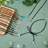 FIBLOOM 8Pcs 8 Style Faux Suede & Nylon Cord Lariat Necklaces Set NJEW-FI0001-32-5