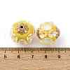 Handmade Resin Indonesia Round Beads IPDL-P005-23KCG-02-3