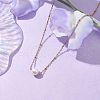 Mother's Day Jewellery Round Natural Cultured Freshwater Pearl Pendant Necklaces X-NJEW-JN04966-2