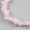 Unisex Chip Natural Rose Quartz Beaded Stretch Bracelets BJEW-S143-25-3