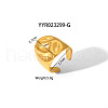 Geometric Stainless Steel Open Cuff Rings with Irregular High-end Feel NH8943-15-1