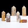 Natural Crazy Agate Pointed Prism Bar Home Display Decoration G-PW0007-106-4