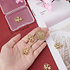 Beebeecraft 6Pcs Rack Plating Brass Micro Pave Cubic Zirconia Pendants KK-BBC0009-57-3