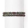 Natural Serpentine & Synthetic Non-magnetic Hematite Beads Energy Stretch Bracelets Set BJEW-JB07142-05-2
