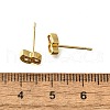 Horse Eye Brass Micro Pave Clear Cubic Zirconia Stud Earrings EJEW-R018-09G-5