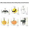 30Pcs 6 Styles Halloween Rack Plating Alloy Enamel Pendants PALLOY-CJ0002-32-2
