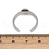 304 Stainless Steel Cuff Ring Components STAS-D372-04P-01-3