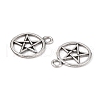Tibetan Style Alloy Ring with Star Pendants TIBEP-Q041-113AS-NR-2