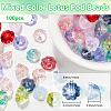 SOFPLATE 100Pcs Transparent Glass Beads GLAA-SP0001-04-2