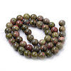 Natural Unakite Beads Strands G-S259-14-12mm-2