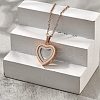 304 Stainless Steel Heart Urn Ashes Necklaces STAS-Z106-09RG-02-2