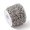 Tarnish Resistant 304 Stainless Steel Twist Oval Link Chains CHS-E022-01P-3
