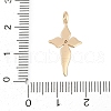 Brass Pave Clear Cubic Zirconia Pendants KK-Q096-07A-G-3