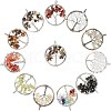12Pcs 12 Colors Gemstone Pendants G-PH0001-33-WH-7