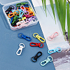 HOBBIESAY 36Pcs 12 Colors Baking Paint Alloy Swivel Clasps FIND-HY0002-40-4