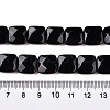 Dyed & Heated Natural Black Agate Beads Strands G-T138-165-5