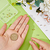 FIBLOOM 20Pcs 2 Colors Brass Pave Glass Connector Charms KK-FI0001-06-3