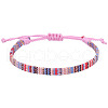 Adjustable Bohemian Style Cotton & Linen Cord Braided Bracelets for Friendship OB0004-25-1