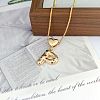 Brass Pave Colorful Cubic Zirconia Heart Initial Pendant Necklaces for Women WGF6021-19-1