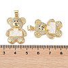 Brass Micro Pave Cubic Zirconia Pendants KK-D057-07G-3