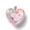 Transparent Resin Pendants RESI-D055-087P-3