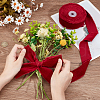 10 Yards Velvet Frayed Ribbon SRIB-WH0011-226B-3