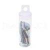 83Pcs 5G Opaque Frosted Glass Twisted Bugle Beads GLAA-V001-01-4