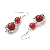3Pair Natural Black Onyx & Natural Carnelian & Natural White Jade Dangle Earrings EJEW-JE06384-5