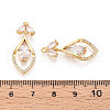 Brass Micro Pave Cubic Zirconia Pendants KK-N263-52G-3