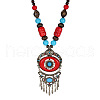 Ethnic Style Alloy & Wood & Resin Pendant Necklaces FS-WG5842A-01-3