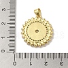 Rack Plating Brass Micro Pave Cubic Zirconia Pendants KK-P272-07G-3