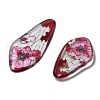 4Pcs Transparent Epoxy Resin Butterfly Wings Pendants RESI-C057-07B-2