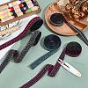 BENECREAT 5 Yards 5 Colors Ethnic Style Embroidery Flat Polyester Elastic Flower Jacquard Rubber Cord/Band OCOR-BC0007-69-5