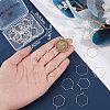 Beebeecraft 40Pcs Brass Earring Hooks STAS-BBC0016-25S-01-3